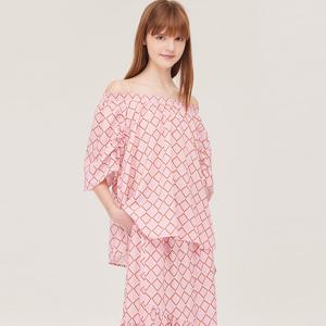 [베네통] 다이아몬드 투웨이 블라우스_BABLF8531PK