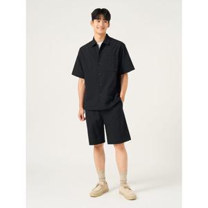 [25FW 신상] [빈폴멘] 화섬 하프 팬츠 - 블랙 (BC5725C425)