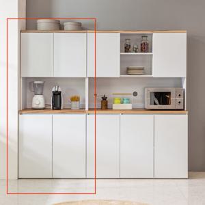 [더젠] 리엘 높은 800주방수납렌지대세트2(800수납장/800상부장)