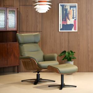 [무케] 파찌홈_로아스 1인용 리클라이너 소파 (3colors) 풀그레인 면피가죽 헤드레스트 손잡이레버 리클라이너