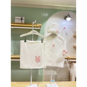압소바HM (아기선물)베핑코튼모달 속싸개배냇저고리신생모 3종세트 (A3A2D10104)