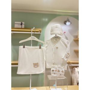 압소바HM 베핑코튼모달 속싸개배냇저고리신생모손싸개 4종세트 (Z1A2D10110)