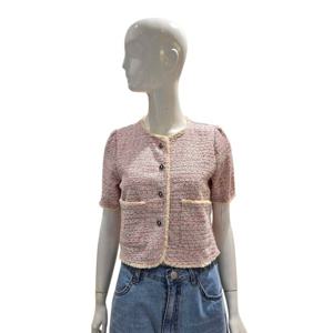 [에이비에프지]칼라믹스 수술포인트 라운드넥 트위드자켓 AGNZ3ZJ01H