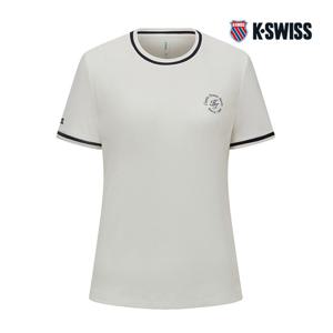 [케이스위스] (KS7_1KSTSFU502_IV_) 여성 슬림 반팔 티 1KSTSFU502_IV