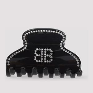 발렌시아가 라인스톤 장식 로고 헤어 클립 769727 TZF2S 5642