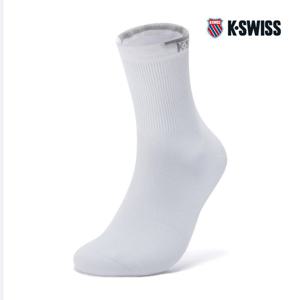 [케이스위스] (KS7_2KSSCFU001_WH_) 남성 클럽 플랫 하이 크루 삭스 2KSSCFU001_WH