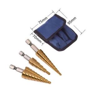 스텝드릴 홀커터 천공 육각 드릴 비트 홀소 3종세트 육각비트