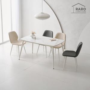 라로퍼니처 모리스 24T 유광 1400 저소음 포세린 세라믹 4인 식탁 세트 (식탁+의자4)