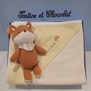 쇼콜라 Y체크싸개겸용블랭킷여우인형세트 (TNNWIU04UL)공용임신출산선물