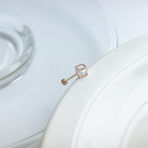 오팔하우스 14k 큐브 인 큐빅 피어싱 OPPKE6394