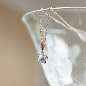 오팔하우스 14k 아쿠아마린 거북이 목걸이 OPPKN0909