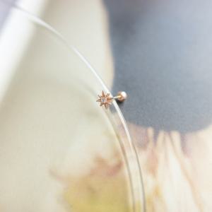 오팔하우스 14k 스타 큐빅 피어싱 OPPKE6469