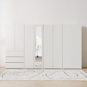 보루네오 마르체 모엔 3200 전신거울 시스템 서랍 옷장 세트 BKC840C (착불)