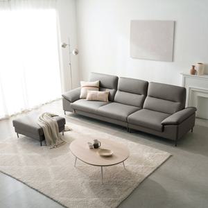 [다우닝] 아지오 3.5인 전체 천연 면피가죽 소파+스툴