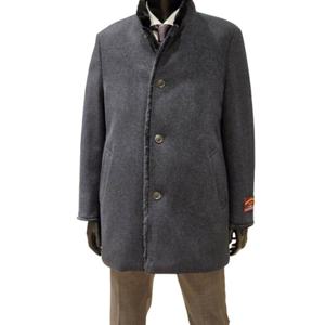 [바쏘]24 F4  네이비  울 케시미어  차이나 카라 천연모피 내장코트BSY4CJ18A