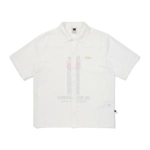 [코닥]코닥 플래시 패턴 자가드 반팔 셔츠 K5323LWTO1IVR