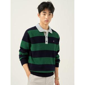 [빈폴멘] 럭비 칼라넥 니트  그린 (BC5951C36M)