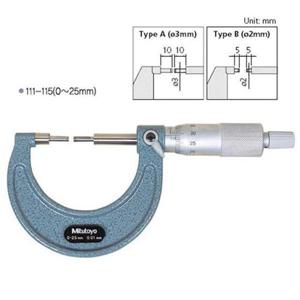 미쓰토요 10896 스프라인 마이크로미터 111-115 0-25mm