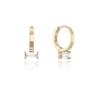 [로이드] 모던 앵글 바게트 스톤 14K/18K 귀걸이 LOFN1014G