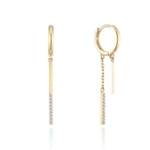 [로이드] 풀 세팅 투 드롭 원터치 14K/18K 귀걸이 LOSN2010G