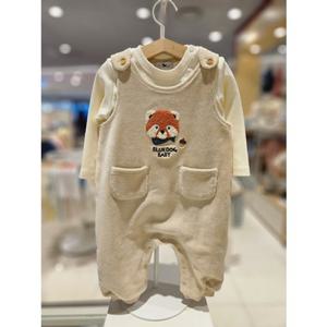 블루독베이비[hu] 25.FW신상 BE)애니멀골벨로아우주복 45A13 600 04 수트 가을겨울 외츨우주복 멜빵우주복