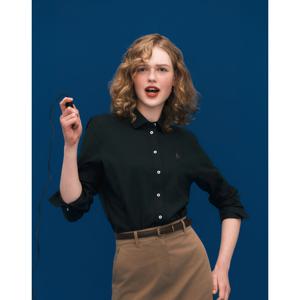 헤지스 여성 25FW 아이코닉 페더트윌 셔츠 다크그린 HSSH5DC84E3