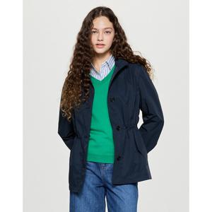 헤지스 여성 25FW 셔링 사파리 자켓 네이비 HSJU5D803N2