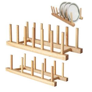 원목 나무 페어프렌즈 원목 접시꽂이 2종 나무 거치대 건조대