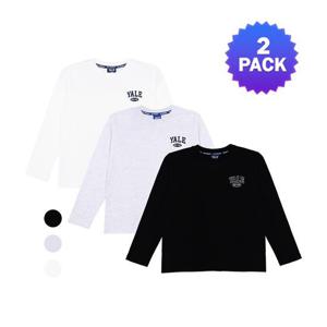 [예일키즈]YALE 아치 로고 롱슬리브 2PACK YJPT2PE13232