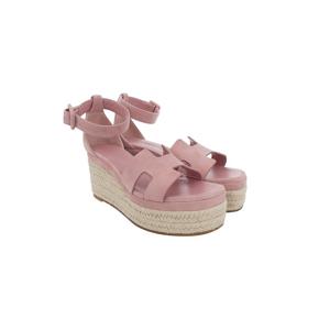 [엘러브] 새상품 에르메스 엘다 에스파드리유 웨지힐 37 로즈아쿠아렐 5HA0815