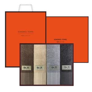 송월 뉴명품 195g 뱀부얀 혼방사 4매 선물세트+쇼핑백 기념수건 답례품