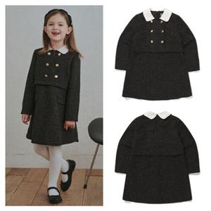 [빈BEEN]HP BZ54OP01BK 블랙 트위드 레이어드 원피스PG