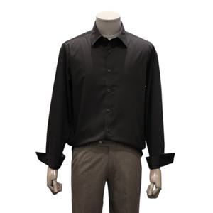 [본(정장)]블랙 기본 솔리드 슬림핏 셔츠 BN3FBA605