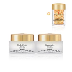 [엘리자베스아덴]어드밴스드 세라마이드 리프트 앤 펌 데이크림50ml 더블세트(+캡슐세럼)