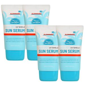 (4개)알로하와이 UV쉴드 에어핏 선세럼 60ml SPF50+ PA++++ /백탁없는 수분 썬크림 선블록 자외선차단제