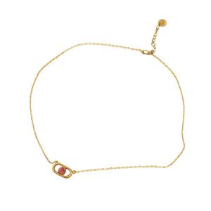 25FW 쁘띠 로고 큐빅 넥클리스 골드 N3251WOMCY 04P