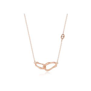 14K 핑크골드 웨이블렛 포인트 목걸이 TNTK4P02902S