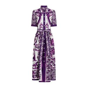 돌체앤가바나 마이올리카 프린트 코튼 셔츠 원피스 F6JFNT FI5J