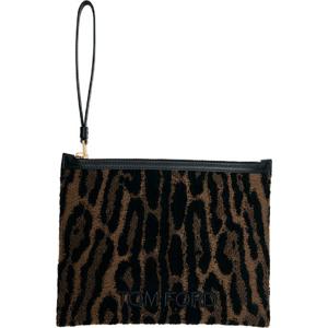25 FW 톰포드 여성 브라운   블랙 레오파드 파우치 252076F045001