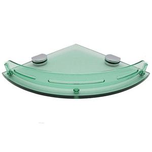 국산 강화유리 코너선반 그린(투명) N004