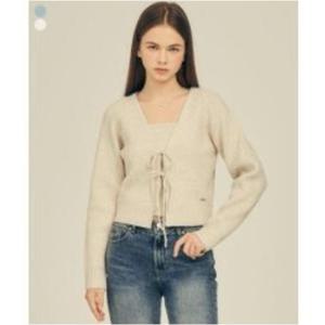 [게스(진)]여성 리본 스웨터 가디건 나시 세트 OO4S2684