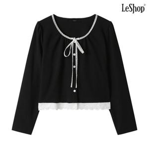 [르샵]레이스 펀칭 리본 블라우스(DP3BA031A)