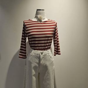 [나인스텝]단가라 골지 티셔츠 N25NT5305