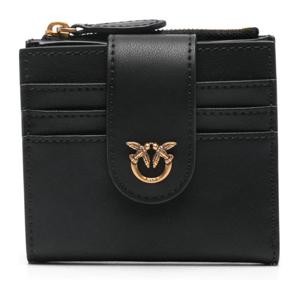 핀코 블랙 스무스 그레인 시그니처 러브 버드 버클 지갑 103610
