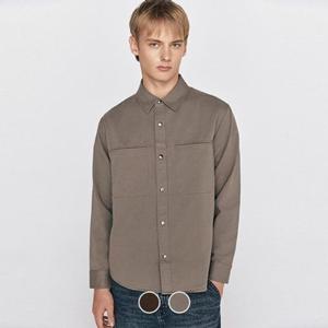 지오다노 075904 남성 가을 간절기 스냅 버튼 셔츠타입 카라 자켓 01075904