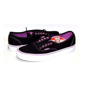 반스 어센틱 신발 스니커즈 남여공용 블랙 / 오키드 퍼플 0ZUKFC6