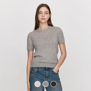 [지오다노]여성 가을 간절기 크루넥 얇은 셋업 반팔 니트 355906