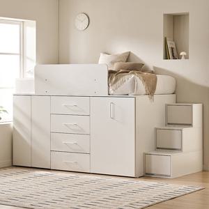 삼익가구 드로빅 빅수납 침대 B타입(벙커+서랍+행거)(본넬매트-슈퍼싱글)