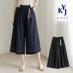 여름 레그 데님 얇은 아이스 텐션 여성 8부 치마바지 KPMLSL26