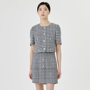 [TAG 249000원][케네스레이디] 피라미드 크롭 트위드 자켓 ERJKOE4000